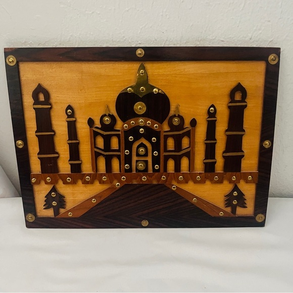 Hand Crafted Artistic Wall Decor Bundle of 3 Brown and Gold Beautiful Designs - Picture 2 of 12